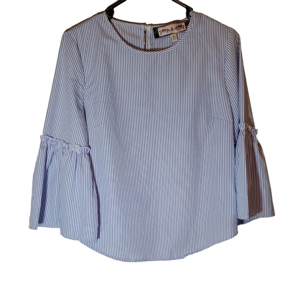 Blue & White Stripped Blouse Size S